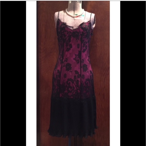 BETSEY JOHNSON Y2K 90’s Lace / Satin Slip Dress 4 - Picture 9 of 9